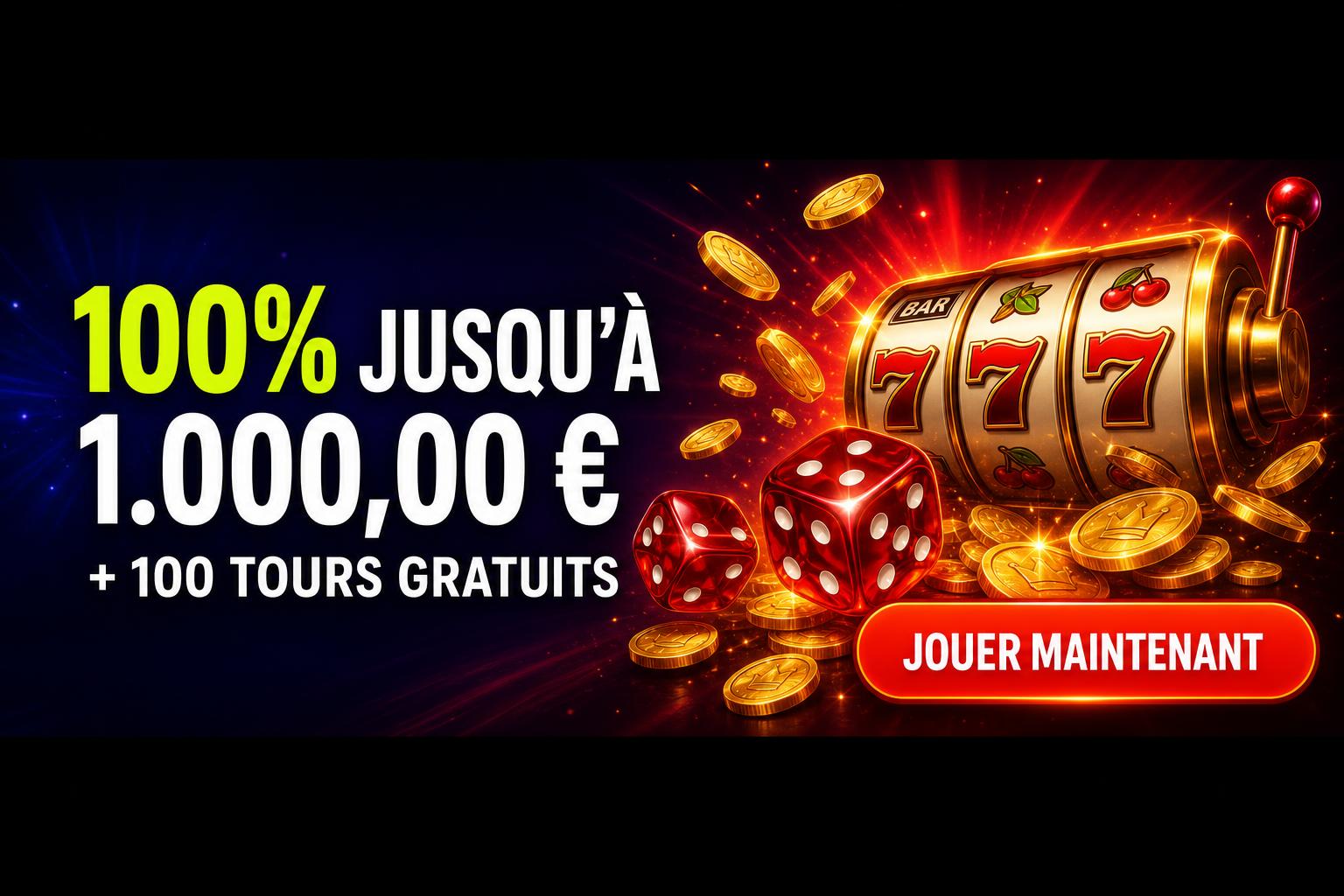 OpaBet Casino France : 100% jusqu'à 1.000,00 € + 100 tours gratuits